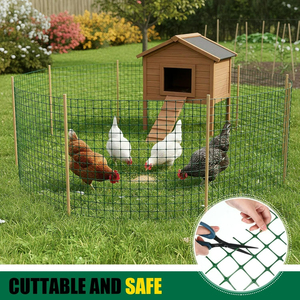 Clôture en <span class=keywords><strong>filet</strong></span> plastique pour volailles, rouleau de clôture de sécurité pour poulets, canards, oies, <span class=keywords><strong>filet</strong></span> de barrière réutilisable pour animaux, clôture pour bétail - Product Image 6