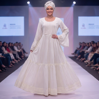 Robe longue de luxe africaine Super Blanche pour femme, imprimé numérique floral, dentelle, coton écologique à séchage rapide, élégante, collection Printemps-Été