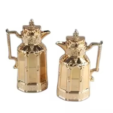 <span class=keywords><strong>Théière</strong></span> en <span class=keywords><strong>verre</strong></span> isolée de luxe 1000ml flacon Dallah arabe nouvelle conception thermos cafetière pour la maison et l'hôtel - Product Image 2