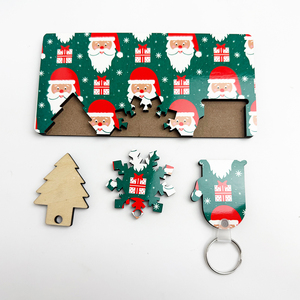 Porte-clés en MDF personnalisable par sublimation pour étudiants, pendentif <span class=keywords><strong>de</strong></span> téléphone portable, blancs vierges pour sublimation thermique - Product Image 1