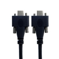 Conector de Alimentación USB Tipo C Macho para Montaje en Panel, Personalizado, con Contactos de Bronce de 3A y Bloqueo por Tornillo