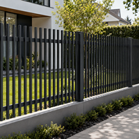 Clôture verticale en aluminium soudé noir durable 6063-T5, fabrication directe d'usine, clôture de sécurité extérieure personnalisée pour jardin