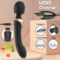 Vibromasseur puissant à double moteur en silicone, grande taille, baguette de massage pour point G, jouet pour couple, stimulateur clitoridien pour adultes