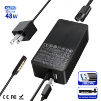 Chargeur universel 48W pour Microsoft Surface Pro 1/2/RT, adaptateur secteur pour ordinateur portable, alimentation DC, protection PD OTP OVP