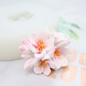 Moule à bougie 3D en forme de fleur de cerisier, moules en silicone pour bougies parfumées, bricolage, artisanat en époxy et gypse, fournitures pour la fabrication de bougies et de gâteaux faits à la main - Product Image 6