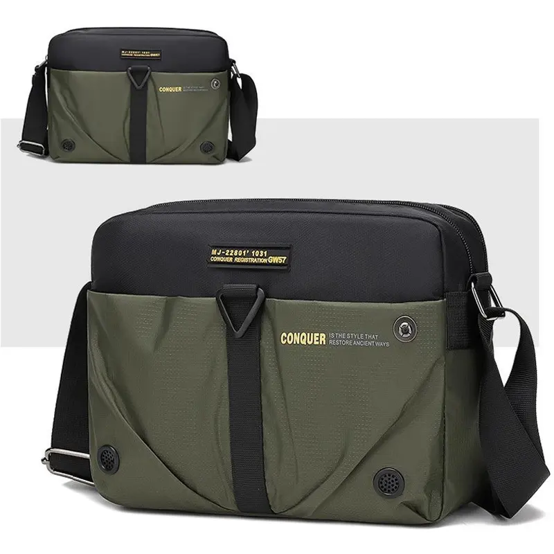 Men Messenger Bag Waterproof Nylon Small Satchel Shoulder Bags Casual Travel Crossbody Bags For Male Belt Handbag Man