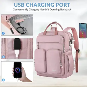 Модный женский розовый стильный рюкзак для ноутбука для Macbook Asus, рюкзак для ноутбука, повседневный рюкзак