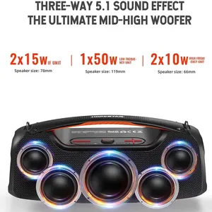 Hopes Tar Horn Outdoor 100W Subwoofer Speaker Blue Tooth Speakers Bass High Quality Loud Portable Audio Player A60