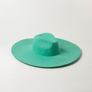 Sombrero fedora de ala ancha para mujer, sombrero femenino de 16cm, color verde menta, <span class=keywords><strong>2022</strong></span> - Product Image 4