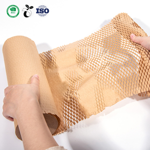 100% tái chế tổ ong đệm giấy gói thân thiện với môi tổ ong đệm bảo vệ giấy cuộn bao bì thủ công giấy nâu - Product Image 5