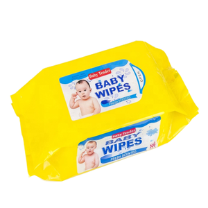 Lingettes humides lavables en tissu non tissé doux, biodégradable et organique, avec logo personnalisable, 80 feuilles par paquet - Product Image 1