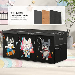 אחסון ארגז צעצוע גדול יותר מתמוטט עם כבד עמיד מותאם אישית לסלון - Product Image 4