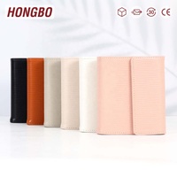 Carpeta de Planificador de cuero de lagarto A7 de superventas de Hongbo, 6 anillos dorados, hoja de hoja voladora, organizador de dinero recargable, carpeta, bolsa de archivo