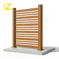Clôture de jardin en aluminium, écran d'intimité pour piscine extérieure, revêtement poudré noir, moderne, légère, taille personnalisée