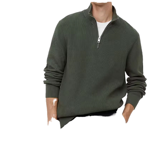 Suéter de Invierno Personalizado para Hombre, de Alta Calidad, con Cierre, de Mohair Acrílico, Sólido, Informal, de Negocios, Cálido, Talla Grande, Antiarrugas, de Secado Rápido - Product Image 2
