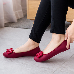 Factory Wholesale Women's Bow Decorated Flat Shoes - Comfortable Square Toe Ballet Flats for Daily Wear - Product Image 2