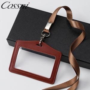 Portatarjetas de identificación Cossni, <span class=keywords><strong>tarjetero</strong></span> de identificación de cuero genuino para insignias, portatarjetas de identificación impermeables para entrenador, empleados de oficina, estudiantes - Product Image 2
