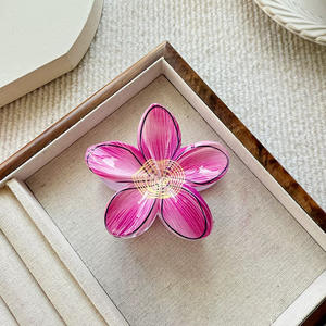 Pinzas de Pelo de Moda al por Mayor para Mujer, Geométricas, Dulces y Elegantes, de 8CM, con Diseño de Mármol y Flor de Huevo, de Plástico, para Niñas - Product Image 6