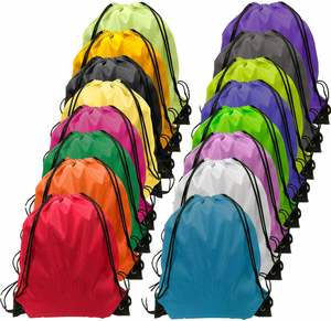 Wholesale Custom Solid Color Polyester Waterproof Eco-Friendly Foldable 20-38L Sports Unisex <b>Drawstring</b> <b>Backpack</b> - Product Image 1