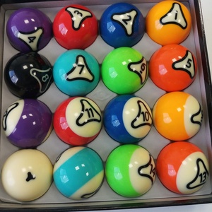 Jassinry Dernières boules de <span class=keywords><strong>billard</strong></span> de 57.25mm Design triangulaire 16 pièces ensemble complet de boules de <span class=keywords><strong>billard</strong></span> boules de <span class=keywords><strong>billard</strong></span> américaines en résine - Product Image 1