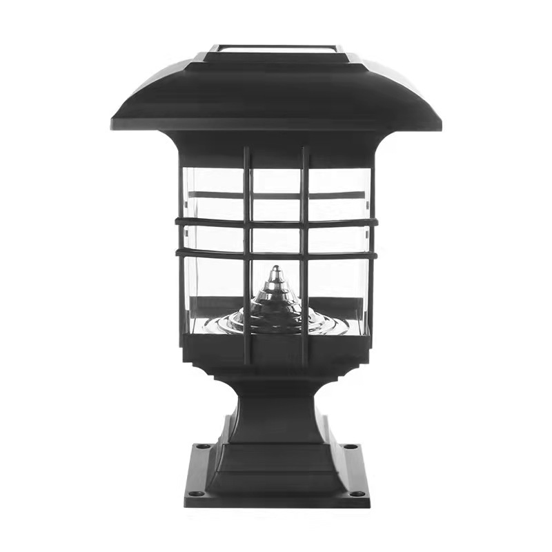 Outdoor Aluminum IP65 Waterproof Post Solar Powered Led Gate Light 1.3W Luminous White Acrylic Body Lamp Item Warm Pillar Lights