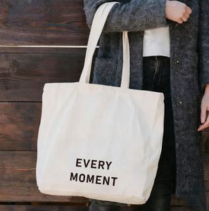 Bolsa de Compras de Lona de Algodón Promocional, Linda, con Logotipo Personalizado, Lavable, Resistente, en Blanco - Product Image 1