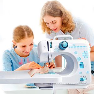Machines à coudre portables à haute et basse vitesse, 12 points intégrés avec fonction de couture inversée, surjeteuses à double fil pour la réparation - Product Image 1