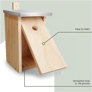 Seins nichoir lot de 2 avec toit métallique pour mésanges et autres oiseaux - Product Image 4