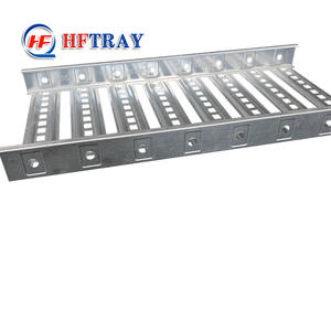 Câble-canal ventilé en métal pré-galvanisé à prix d'usine, largeur 200 mm, revêtement poudré, étanche et perforé - Product Image 6