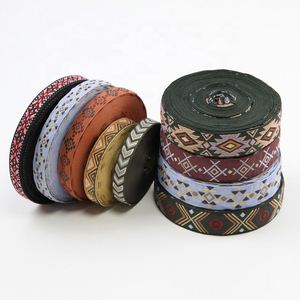 Customized Pattern Belt Tape Ribbon Jacquard <b>Webbing</b> Strap Fabric <b>Webbing</b> Band Polyester Jacquard Ribbon 100 Yard - Product Image 1