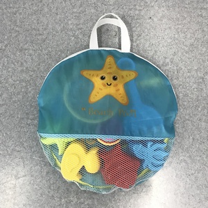 Dễ thương phim hoạt hình vũng nước hồ bơi trẻ mới biết đi bãi biển màu xanh chăn và hồ bơi trẻ em xách tay hồ bơi bãi biển với túi lưu trữ in - Product Image 4