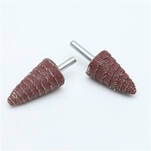 หัวเจียรแบบใบพัดทรงกรวย Sky Eagle ผ้าทรายขัด 3x10 6x16 6x20 6x25 6x30 สำหรับงานไม้ ขัด ขัดเงา - Product Image 4