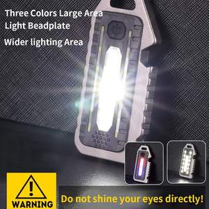 <span class=keywords><strong>LED</strong></span> EDC recargable aleación de aluminio COB llavero 1000 lúmenes alarma de silbato de emergencia refrescante seguridad resplandor Camping antorcha - Product Image 6