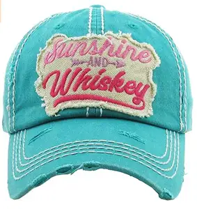 Casquette de Baseball Vintage soleil & whisky pour femme