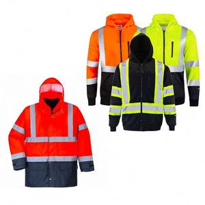 แจ็กเก็ตก่อสร้างอุตสาหกรรมกันน้ำเสื้อผ้าสะท้อนแสงปรับแต่งได้เพื่อความปลอดภัยสำหรับทำงาน - Product Image 1