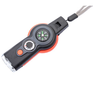 Ngoài trời Đa Chức Năng Còi Chất Lượng Cao Tồn Tiếng Còi với La Bàn Thermemoter <span class=keywords><strong>Led</strong></span> Đèn Pin - Product Image 4