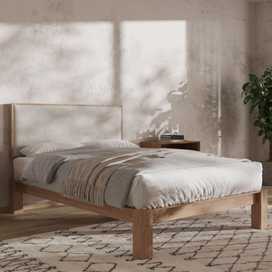 Struttura <span class=keywords><strong>Letto</strong></span> in Bambù Eco-Sostenibile con Testiera Regolabile, Misura Queen, Finitura Naturale, Design Moderno Minimalista per Camera da <span class=keywords><strong>Letto</strong></span> - Product Image 5