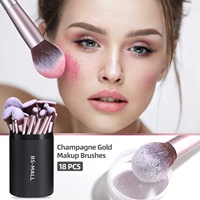 Ensemble de pinceaux de maquillage professionnels BS-MALL 18 pièces, vente en gros, pinceaux synthétiques vegan de haute qualité pour le maquillage du visage et des cosmétiques