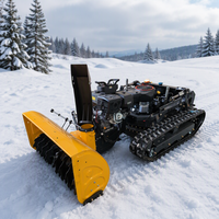 Tondeuse à gazon et souffleuse à neige professionnelles télécommandées, autopropulsées, à essence, avec manche télescopique
