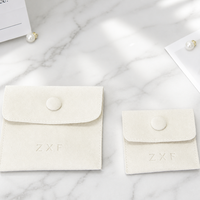 Boîte à bijoux en carton personnalisée ZXF avec logo, différentes tailles, imprimée, avec pochette en microfibre suédée