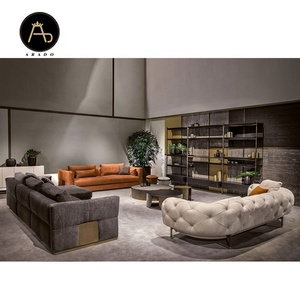 <span class=keywords><strong>Mobili</strong></span> personalizzati per la casa della villa divano di design italiano di lusso set da soggiorno divano in pelle a tre posti set di divani da soggiorno - Product Image 3