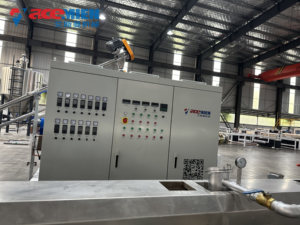 Ligne de production de plaques et de <span class=keywords><strong>profil</strong></span>és en marbre artificiel PVC à double vis, prix usine, PLC CE - Product Image 5
