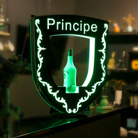 Support à bouteilles de vin lumineux LED personnalisé 2023, glorificateur de bouteilles avec éclairage LED pour champagne, pour les occasions de Noël et de Pâques