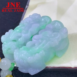 Vente en gros usine Pendentif émeraude Jemis en jade naturel du Myanmar vert épicé, une pièce, Dropshipping, 38e Festival - Product Image 2