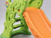Toboggan en plastique pour enfants avec marches, pour l'intérieur et l'extérieur, toboggan de maternelle avec motif de feuilles, toboggan de jardin