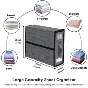 Premium Sturdy Closet Organizer <strong>Cube</strong> <strong>Storage</strong> Bin Duvet Covers Sheet Organizers and <strong>Storage</strong> <strong>4</strong> Pack - Product Image 2