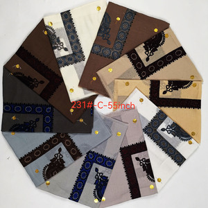 이슬람 히잡 스카프 남성 10 색 남성 히잡 스카프 남성 이슬람 베일 자수 히잡 55 인치 스퀘어 블랙 자수 Shemagh - Product Image 6