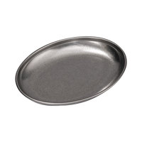 Retro Edelstahl Ovale Platte BBQ Hot Pot Teller Snack Dessert Gedämpfter Fisch Teller Restaurant Verdicktes Küchen-Geschirr