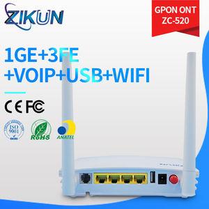 อุปกรณ์ออปติคอล GPON ONU ZC-520 รองรับหลายรุ่น สำหรับ FTTH ราคาโรงงาน พร้อมคุณสมบัติ 1GE 3FE 1POTS 2.4GWIFI 1USB - Product Image 6