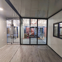 Maison préfabriquée en conteneur à 2 chambres avec cuisine et salle de bain, appartement familial pratique, directement de l'usine